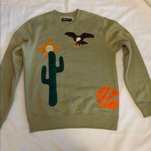 Roku Studio Desert-Themed Graphic Crewneck Sweater Size Medium EUC
